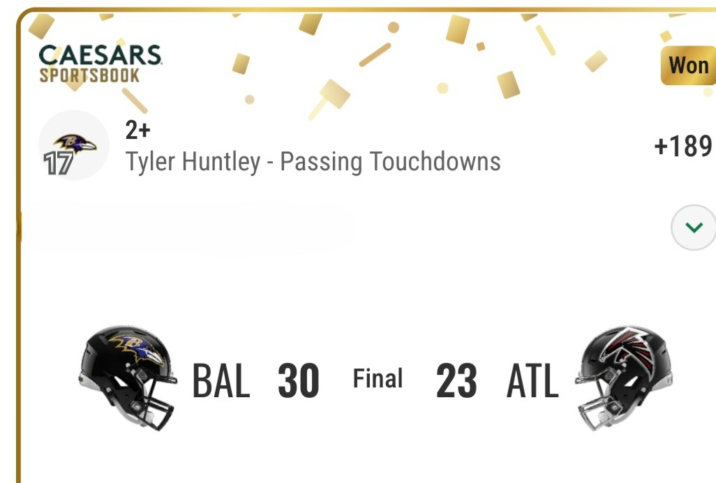 Tyler Huntley — 2+ passing touchdowns